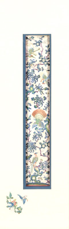 Framed Antique Chinese Embroidery Panel Qing Dynasty Provenance