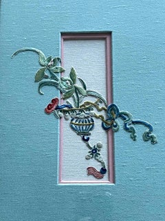 Framed Antique Chinese Embroidery Textile Qing Dynasty Provenance