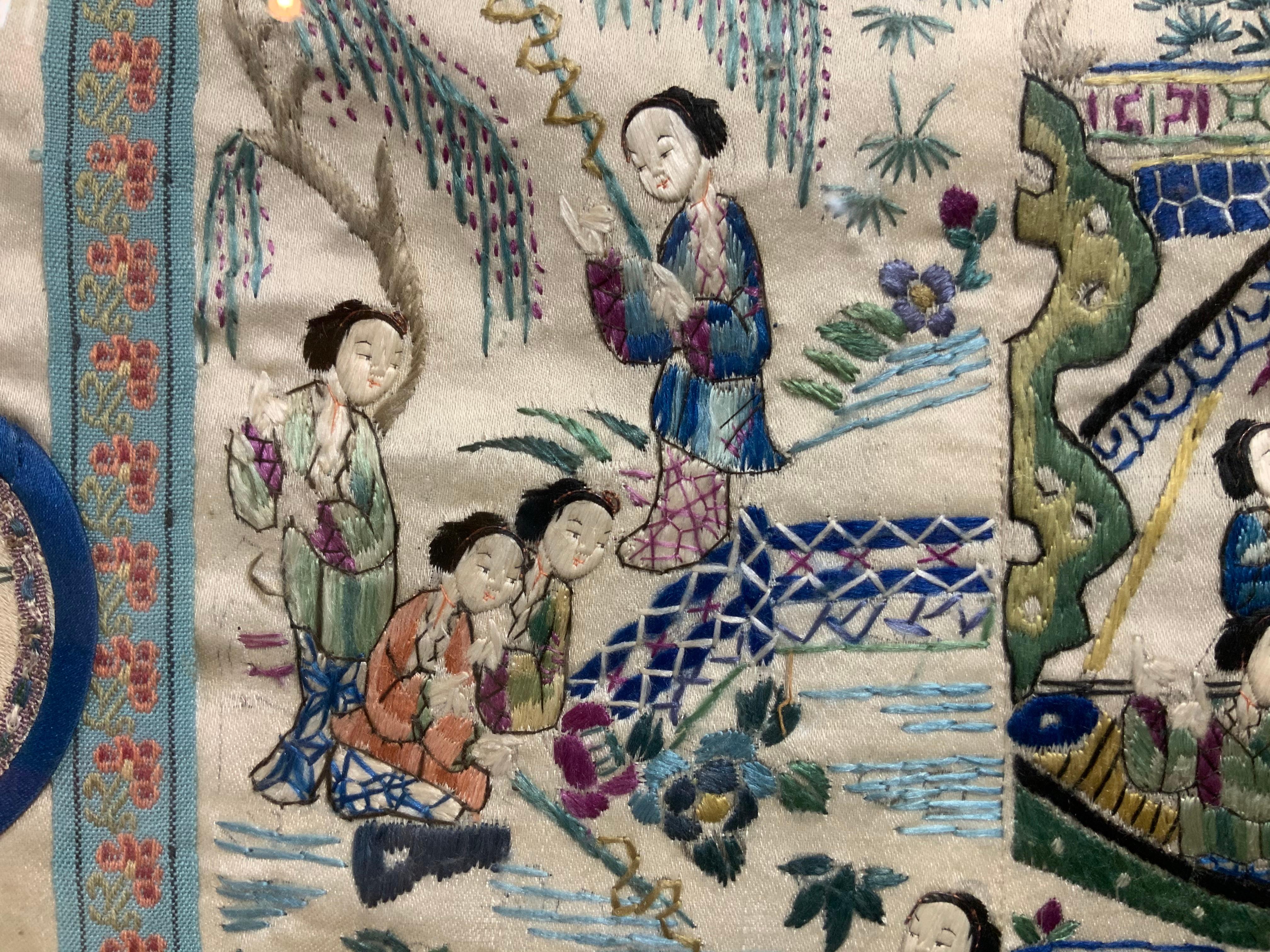 Framed Antique Chinese Textile For Sale 10