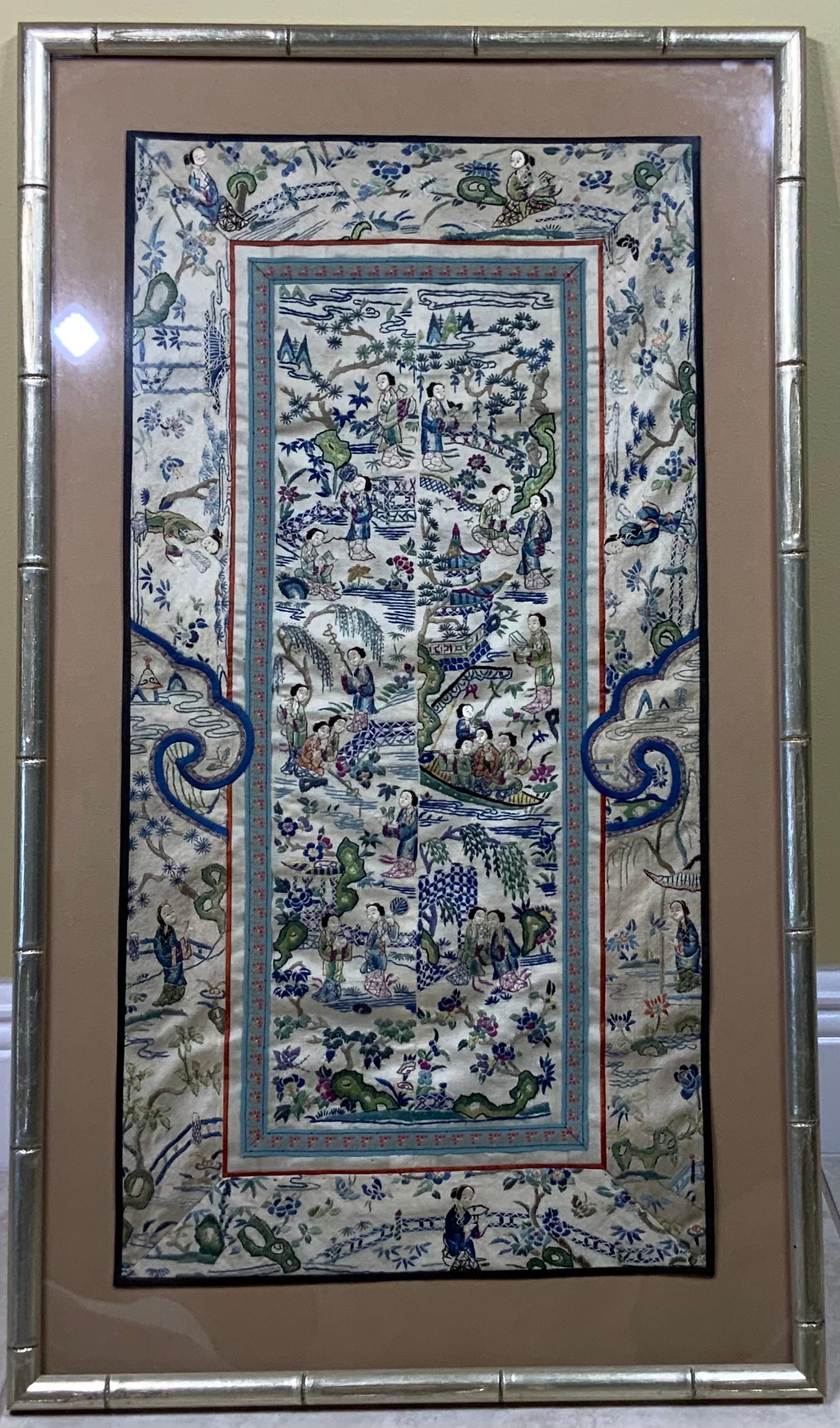 Framed Antique Chinese Textile For Sale 12