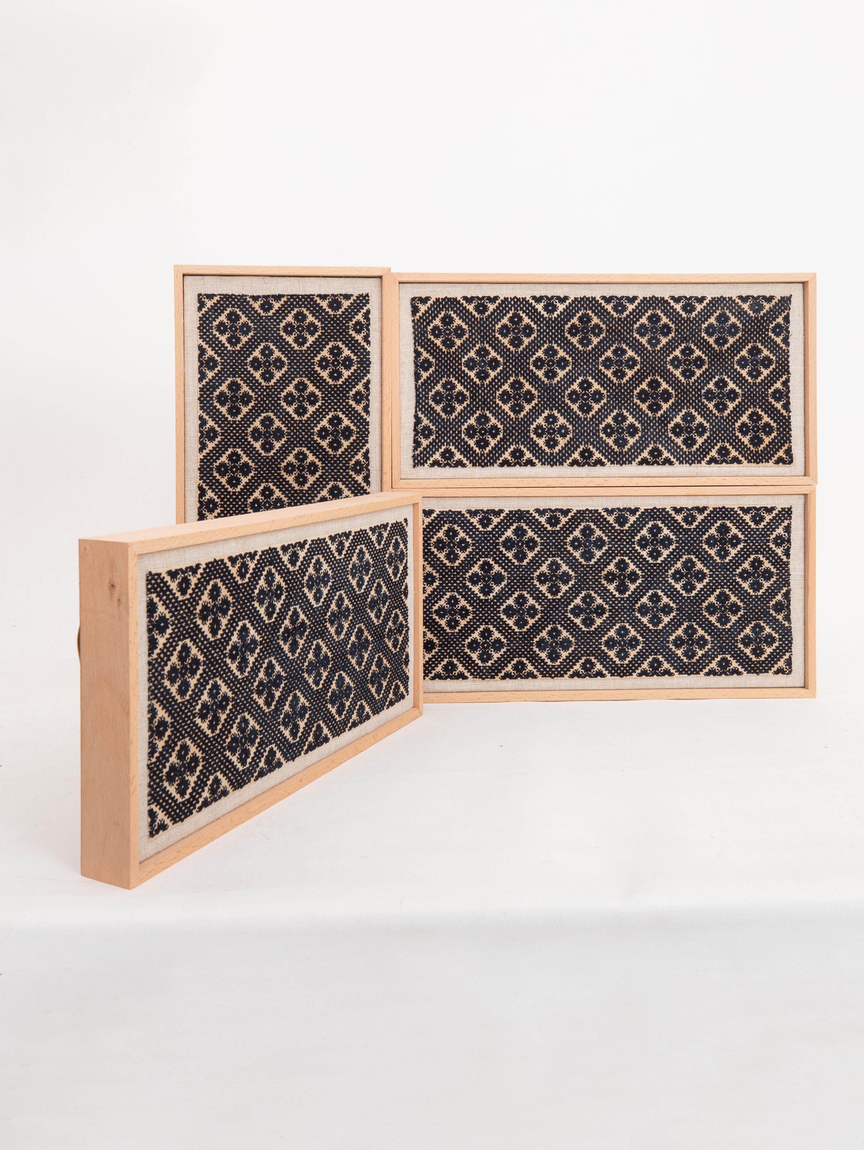 Encadrement d'une ancienne broderie de Fez, A.I.C. Maroc en vente 5