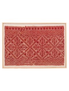 Framed Antique Fez Emboidery, E. 20th C. Morocco