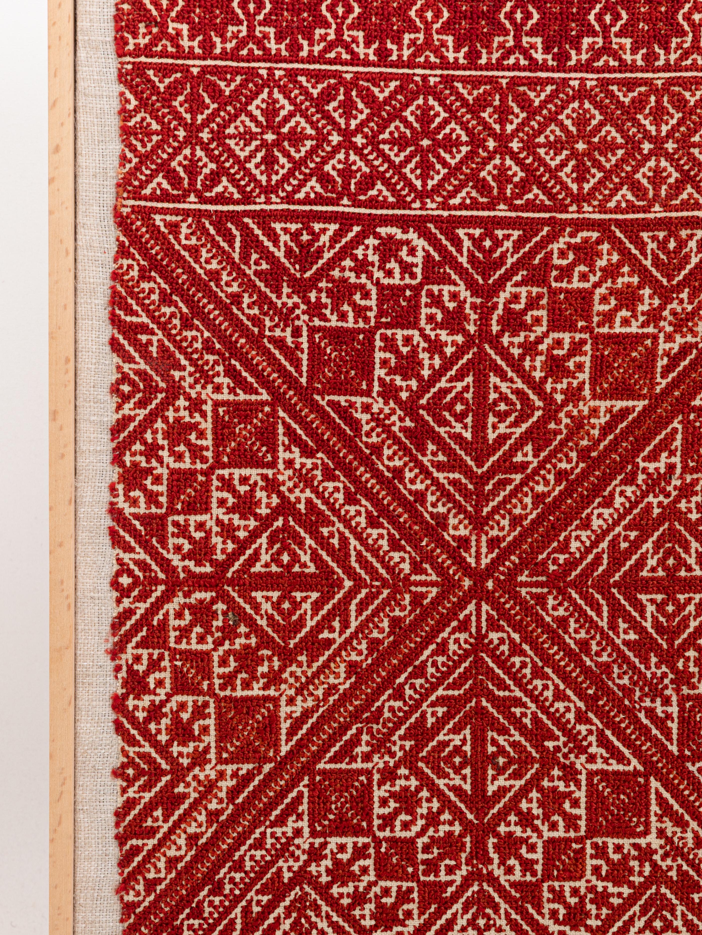 Marocain Encadrement d'une ancienne broderie de Fez, A.I.C. Maroc en vente