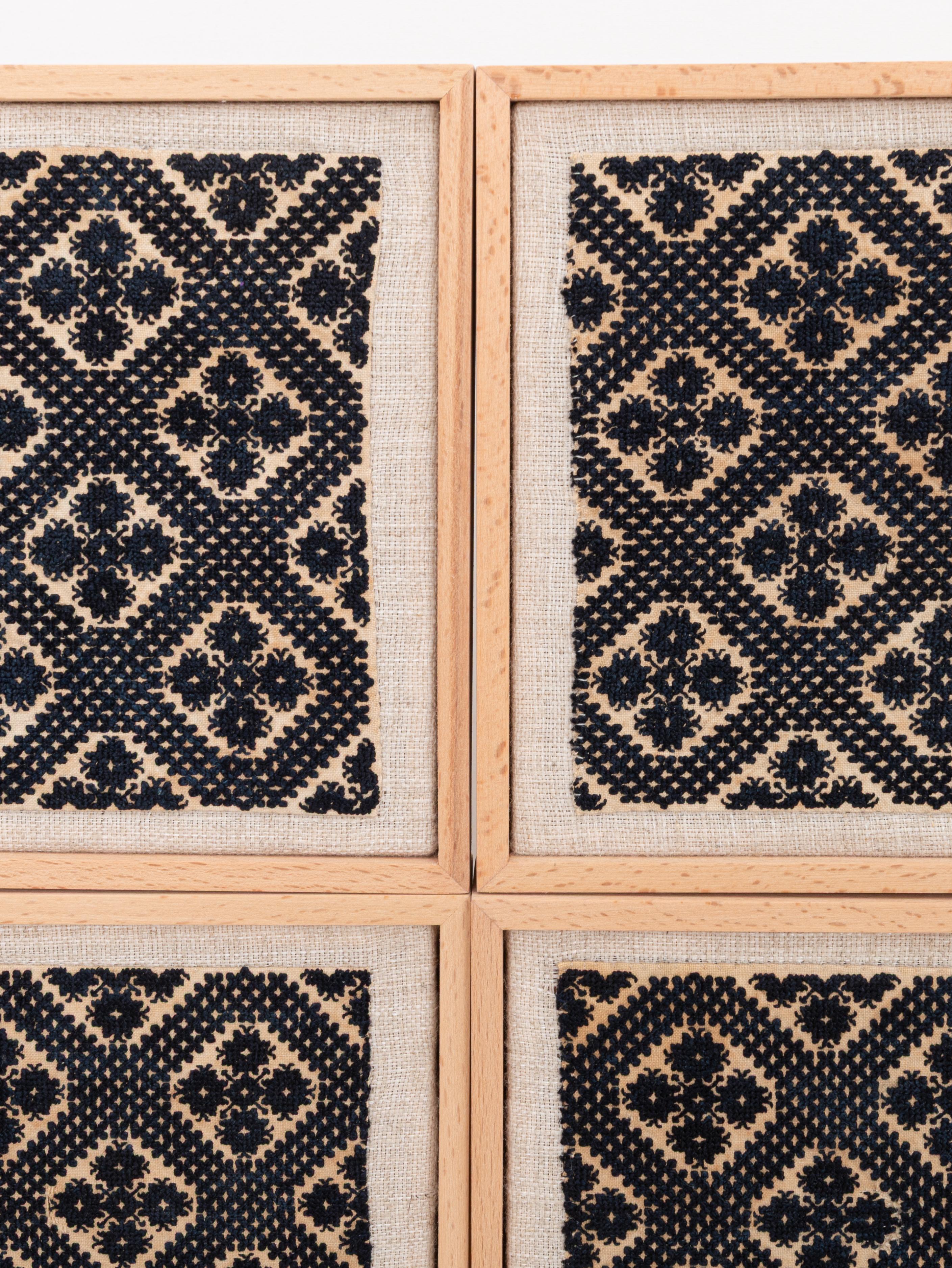 Brodé Encadrement d'une ancienne broderie de Fez, A.I.C. Maroc en vente