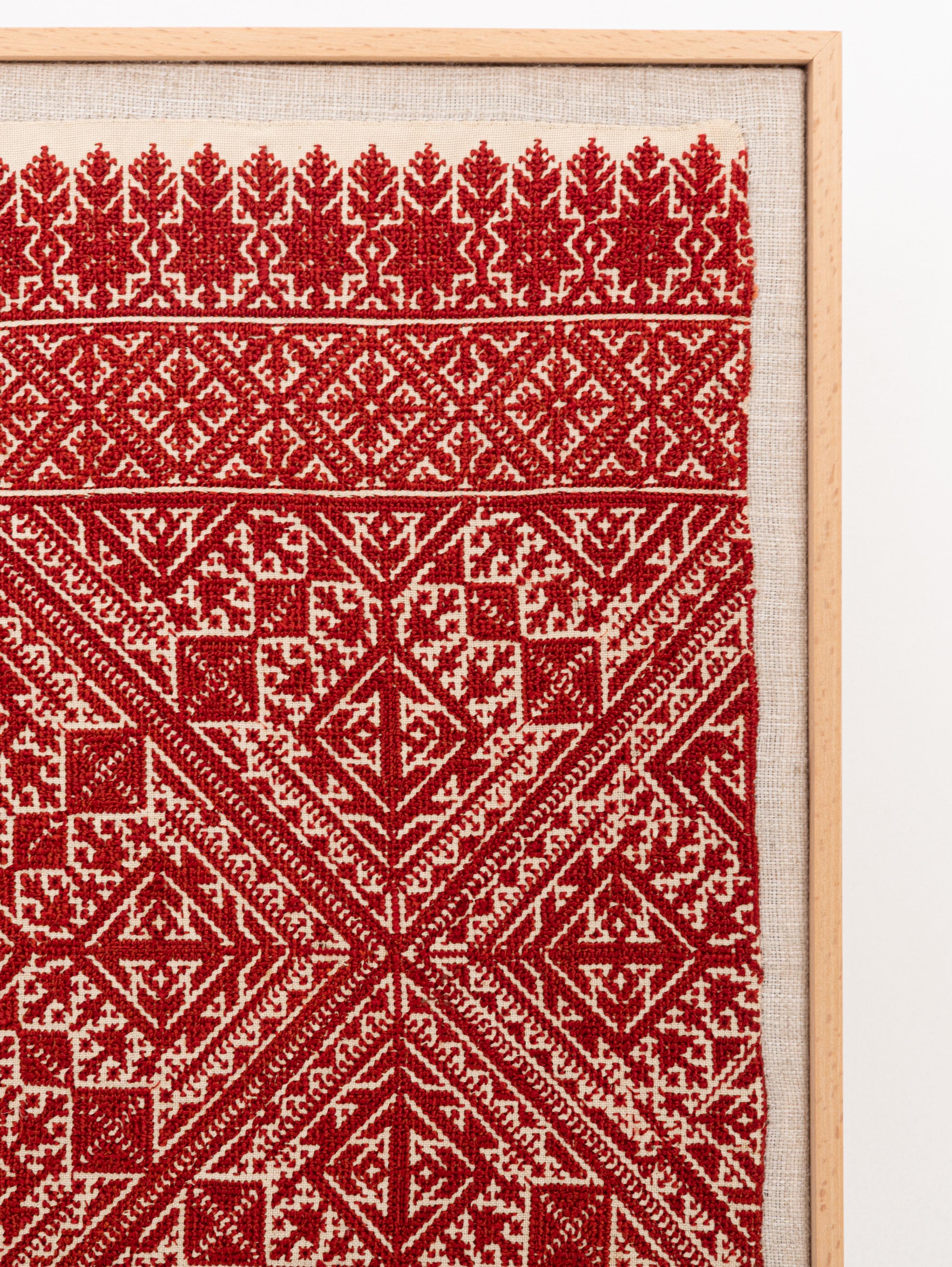 Encadrement d'une ancienne broderie de Fez, A.I.C. Maroc Bon état - En vente à Istanbul, TR