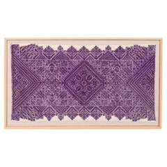 Incorniciato, antico Fez Emboidery, A.I.C. Marocco, 20° secolo.