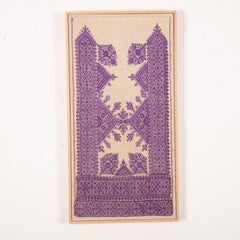 Framed, Antique Fez Embroidery Fragment, Early 20th Century
