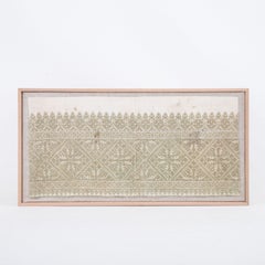 Framed Antique Fez Embroidery , Morocco Early 20th C.