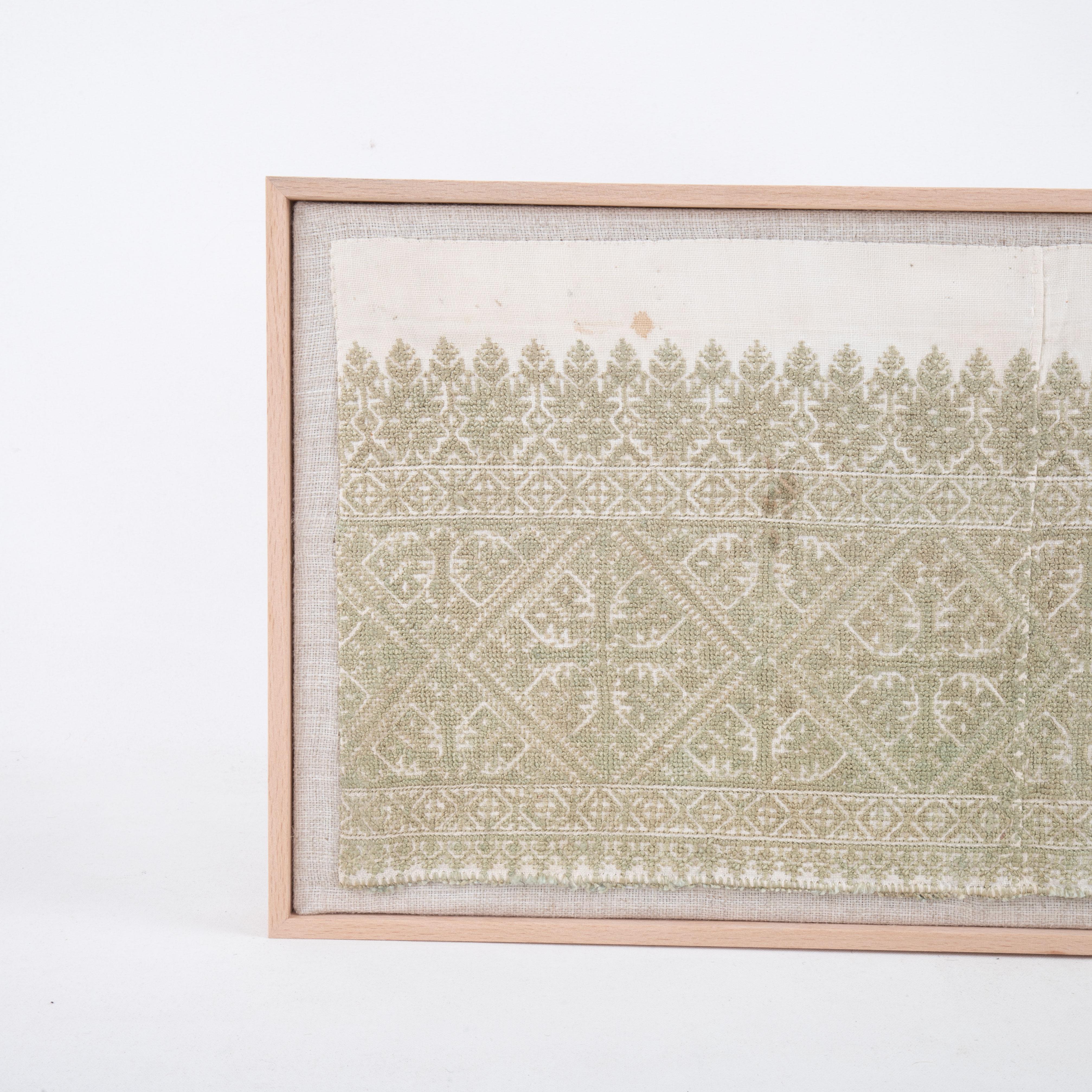 Marocain broderie ancienne de fez encadrée, Maroc début du 20e siècle en vente