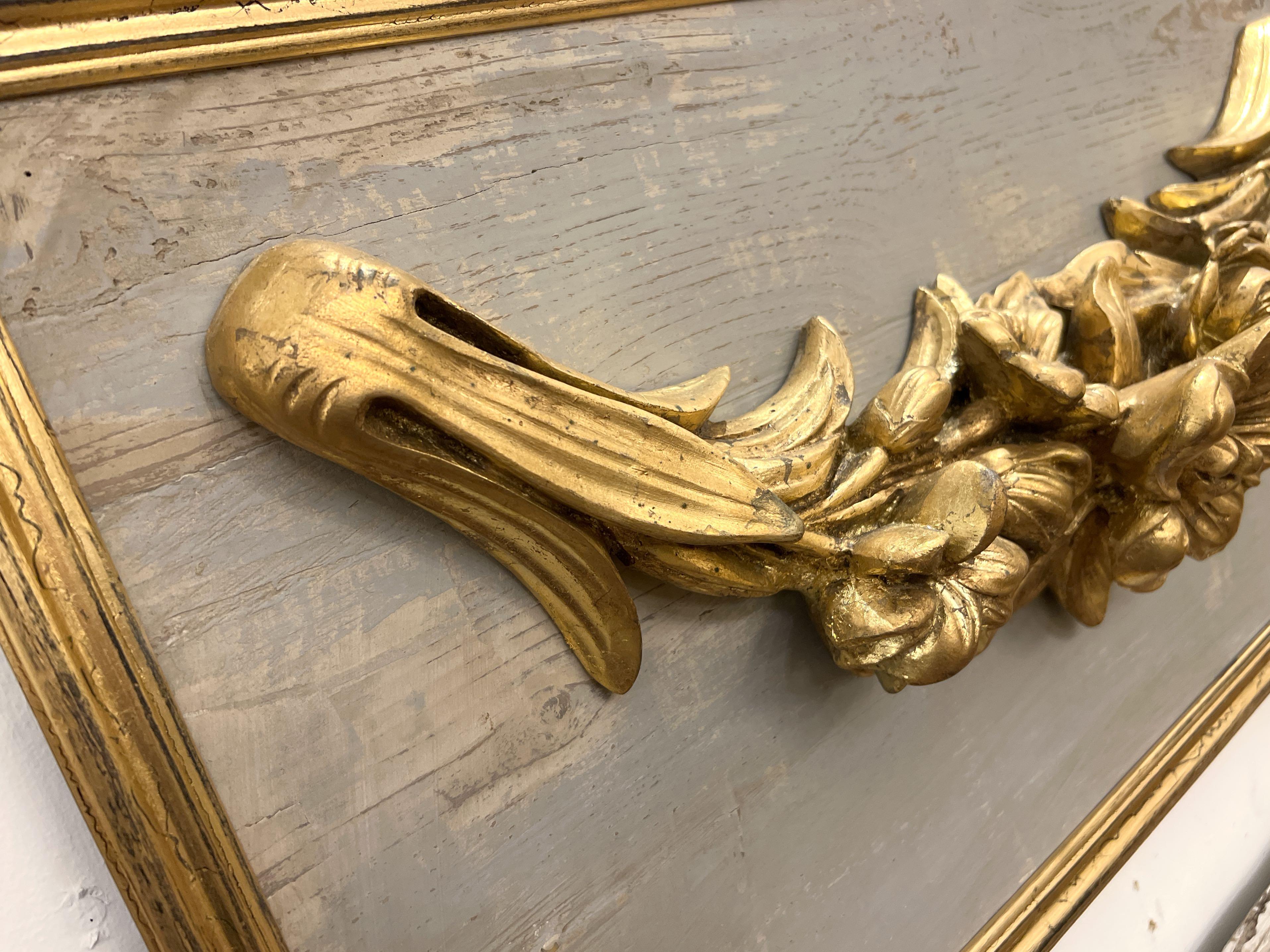 Louis XV Antique Architectural Fragment circa 1800 Gilded and Framed   For Sale