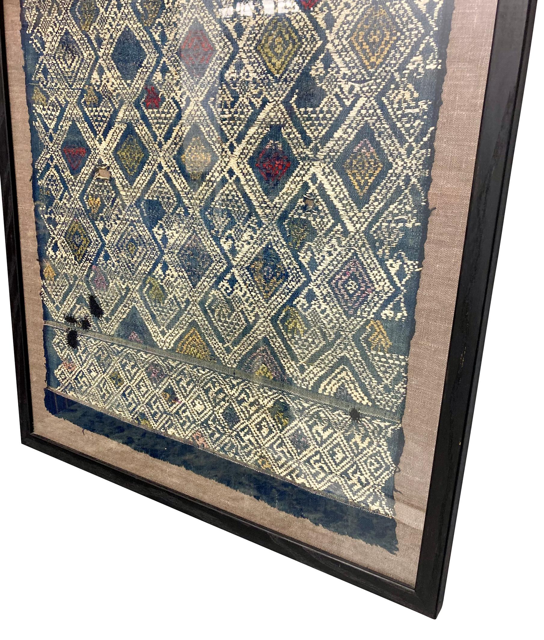 Chinese Framed Antique Guiqzou Province Textile For Sale
