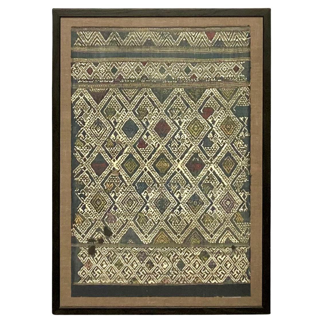 Framed Antique Guiqzou Province Textile For Sale