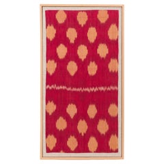 Gerahmtes antikes Ikat-Fragment, Usbekistan, Anfang 20. C.