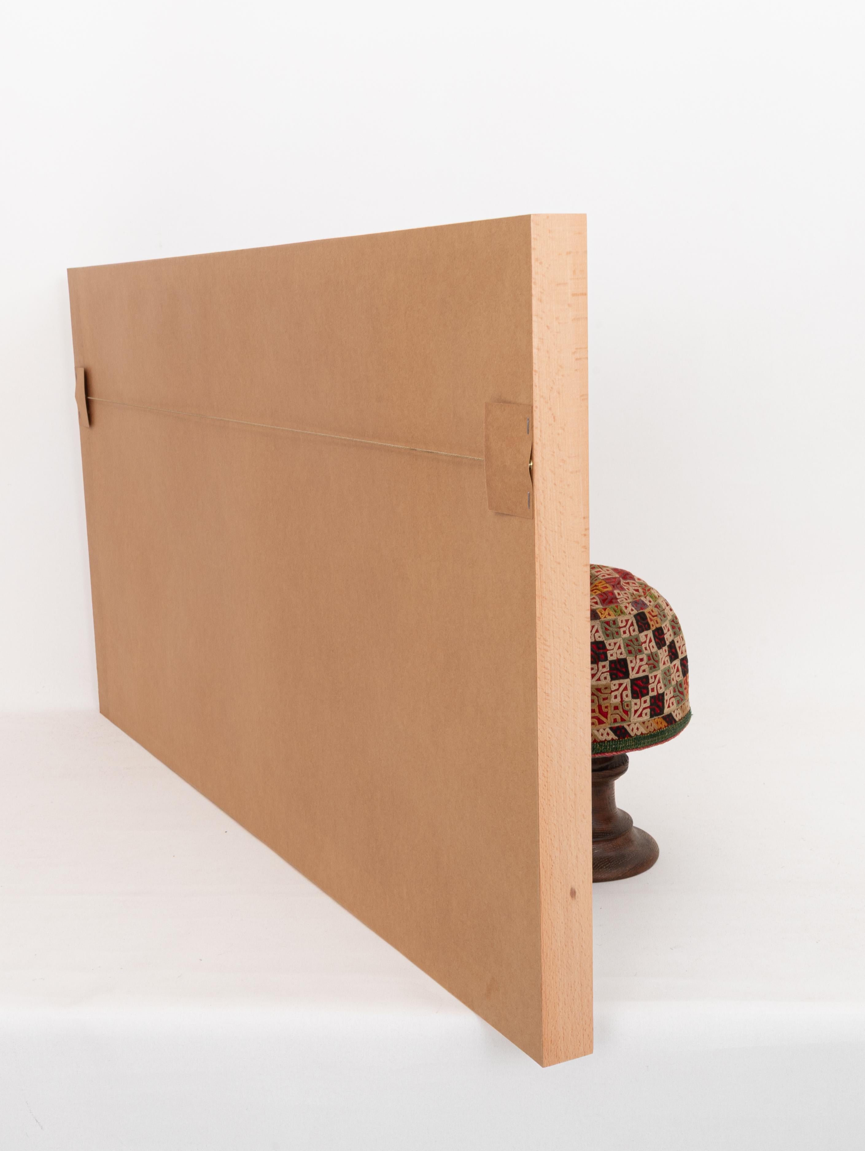 Framed Antique Indian Brocade Fragment im Angebot 1