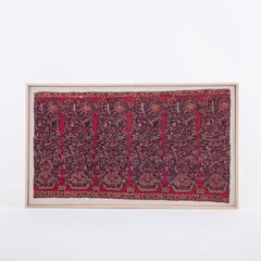 Framed Antique Indian Kashmir Shawl Fragment, Early 19th Century.