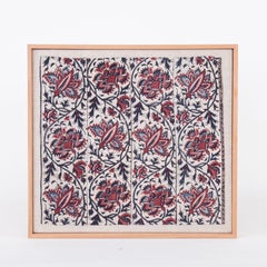 Framed Antique Kalamkari Fragment, India