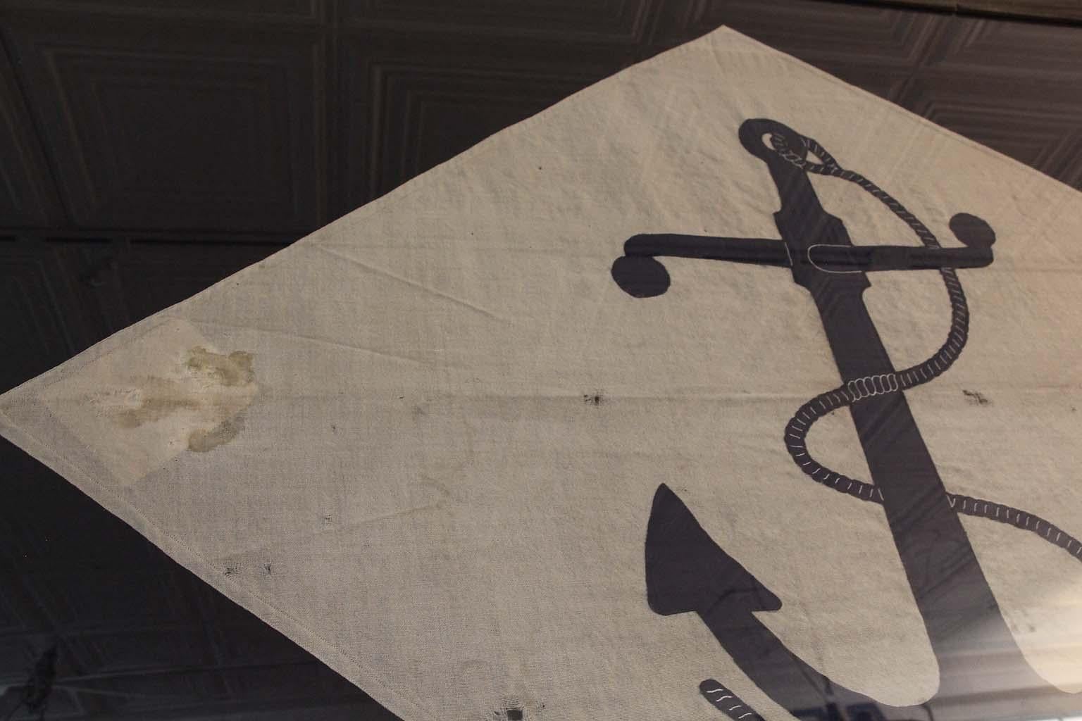Cotton Framed Antique Naval Flag, circa 1900