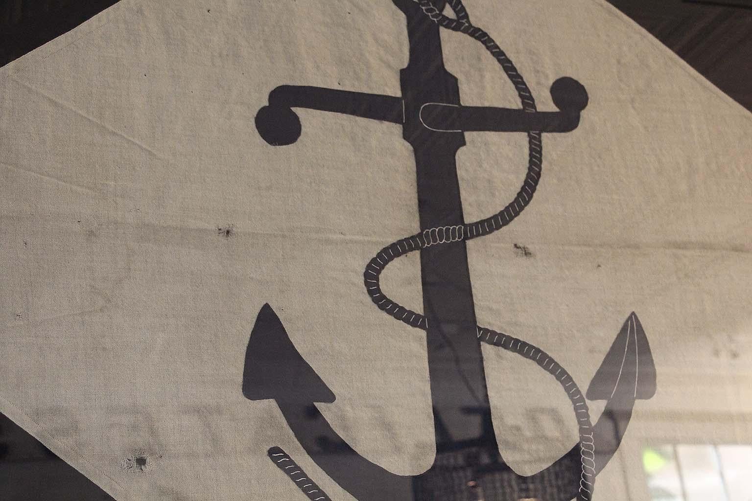 Framed Antique Naval Flag, circa 1900 1
