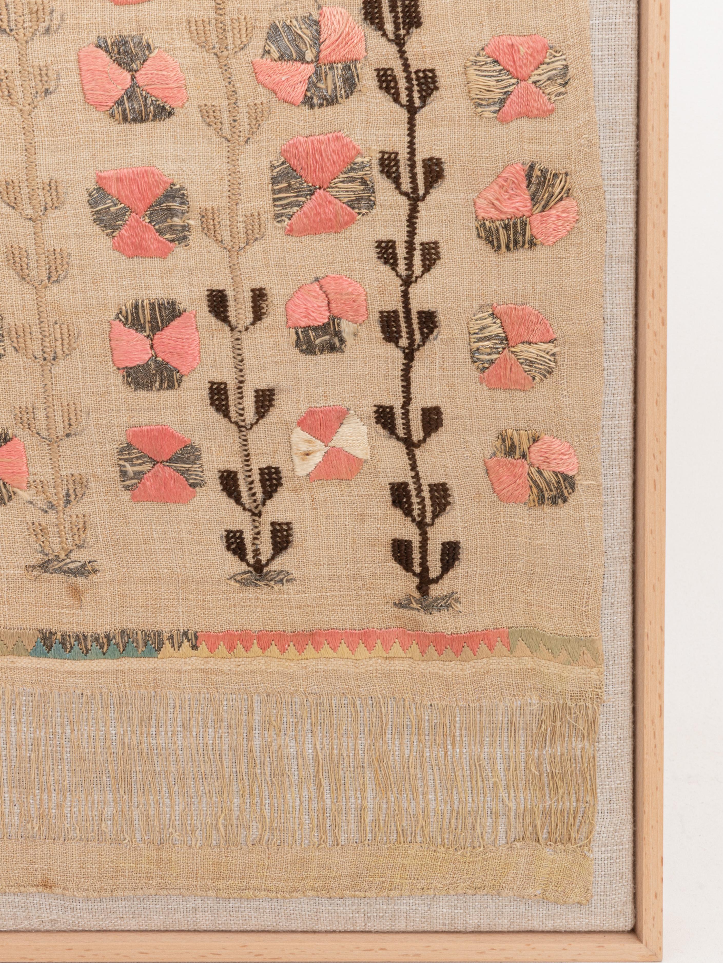 Turc Encadrement d'une ancienne broderie ottomane, A.L.A.C. Turquie en vente