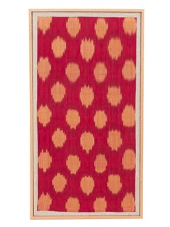 Framed Antique Ottoman Embroidery Fragment , Late 19th Century.