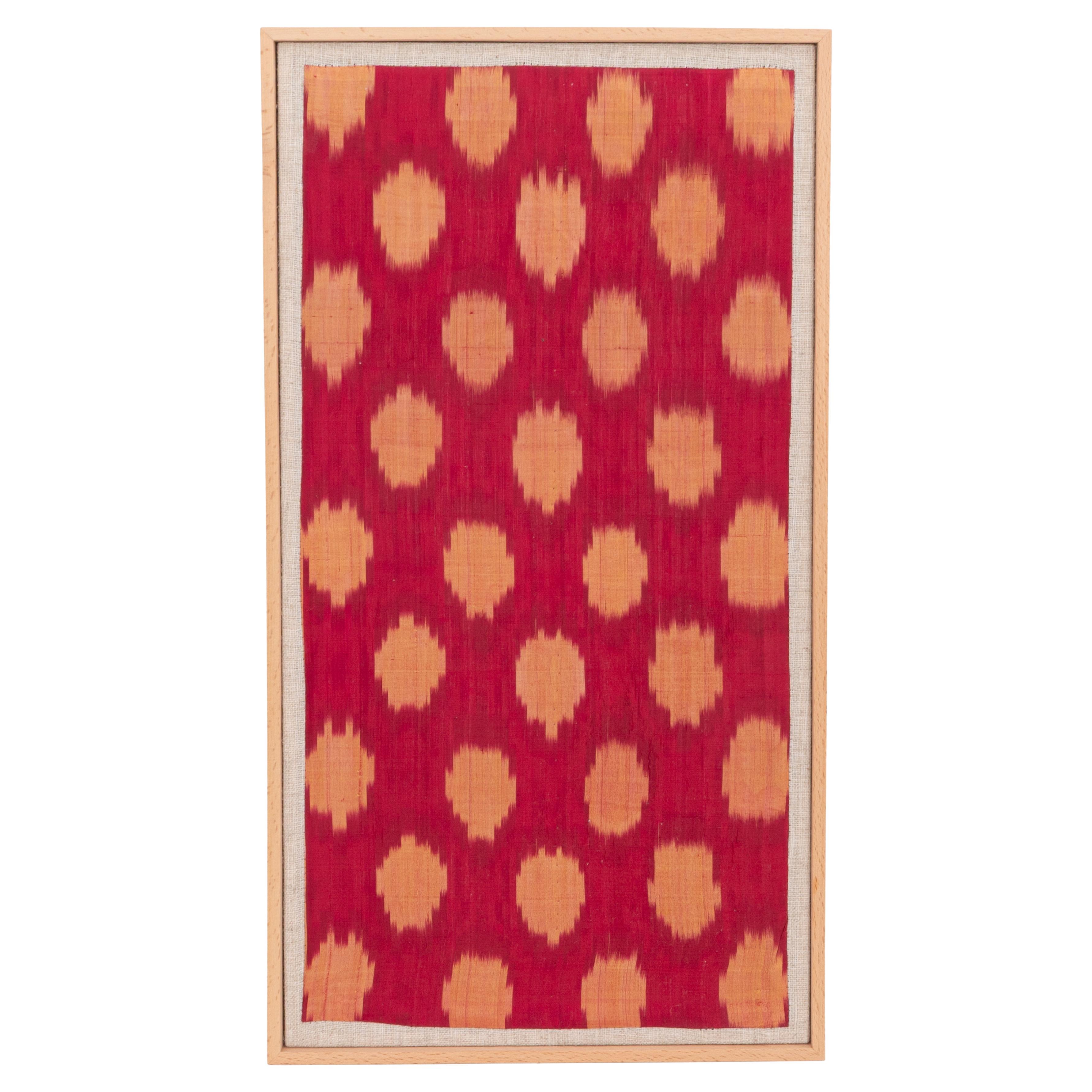 Fragment de broderie ottomane ancienne encadrée, fin du 19e siècle. en vente