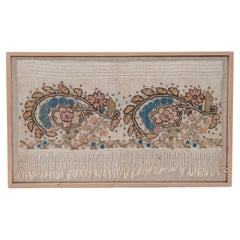 Framed Antique Ottoman Embroidery Fragment, Turkey Framed Antique Ottoman Embroidery Fragment, Turkey