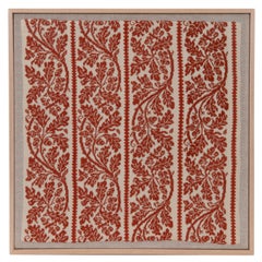 Framed Antique Palestinian Embroidery Fragment , Early 20th Century.