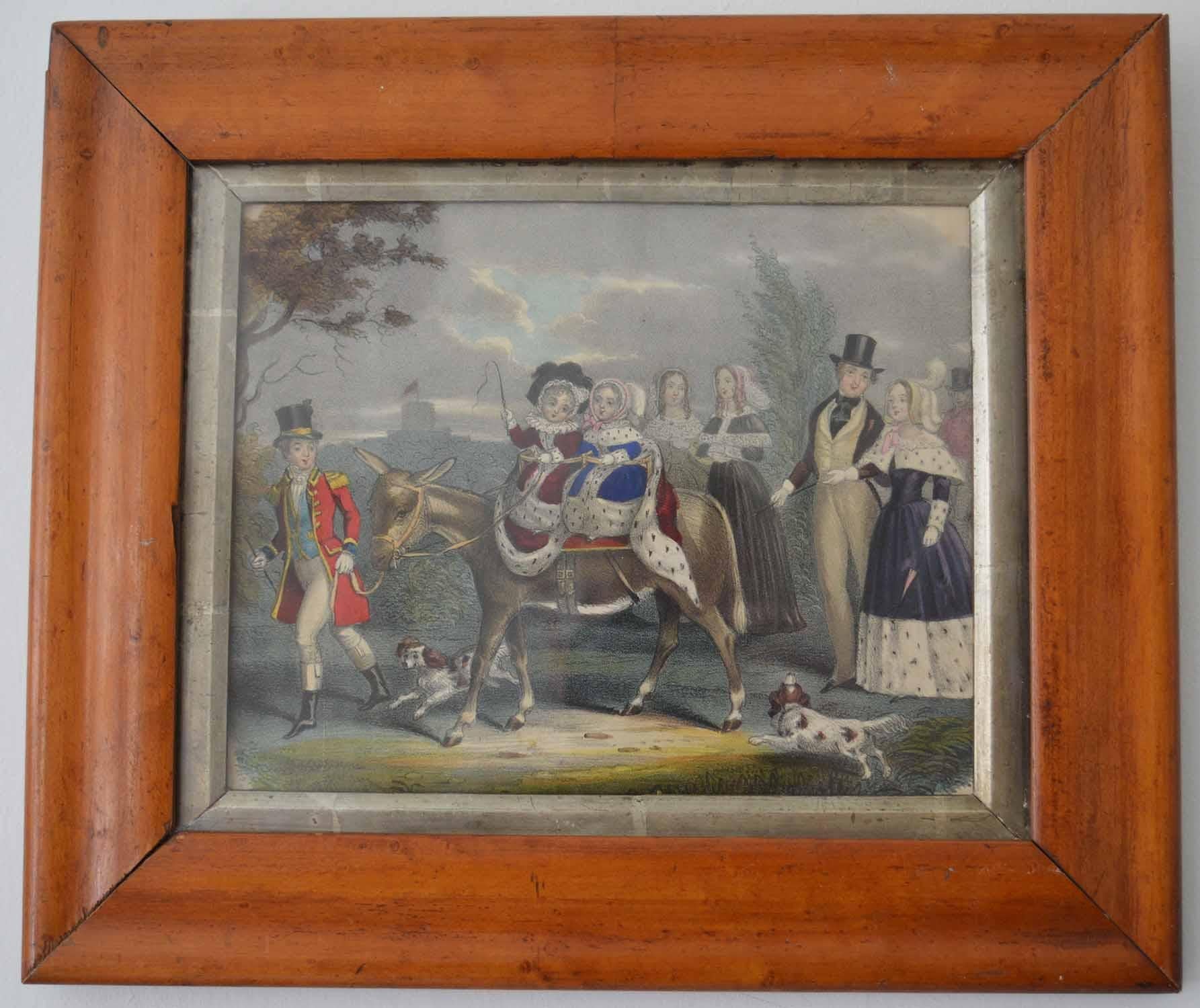 A super print of a royal party including Queen Victoria and Prince Albert.

Chromolithograph, Published circa 1850

Presented in an antique maple frame.

The measurement given below is the frame size.






 