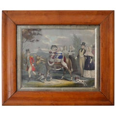 Framed Antique Print of a Royal Party, English, circa 1850