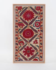 Fragment ancien encadré de Suzani, Tadjikistan, C.I.C.