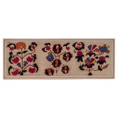 Framed Antique Tashkent Suzani Fragment, Tajikstan