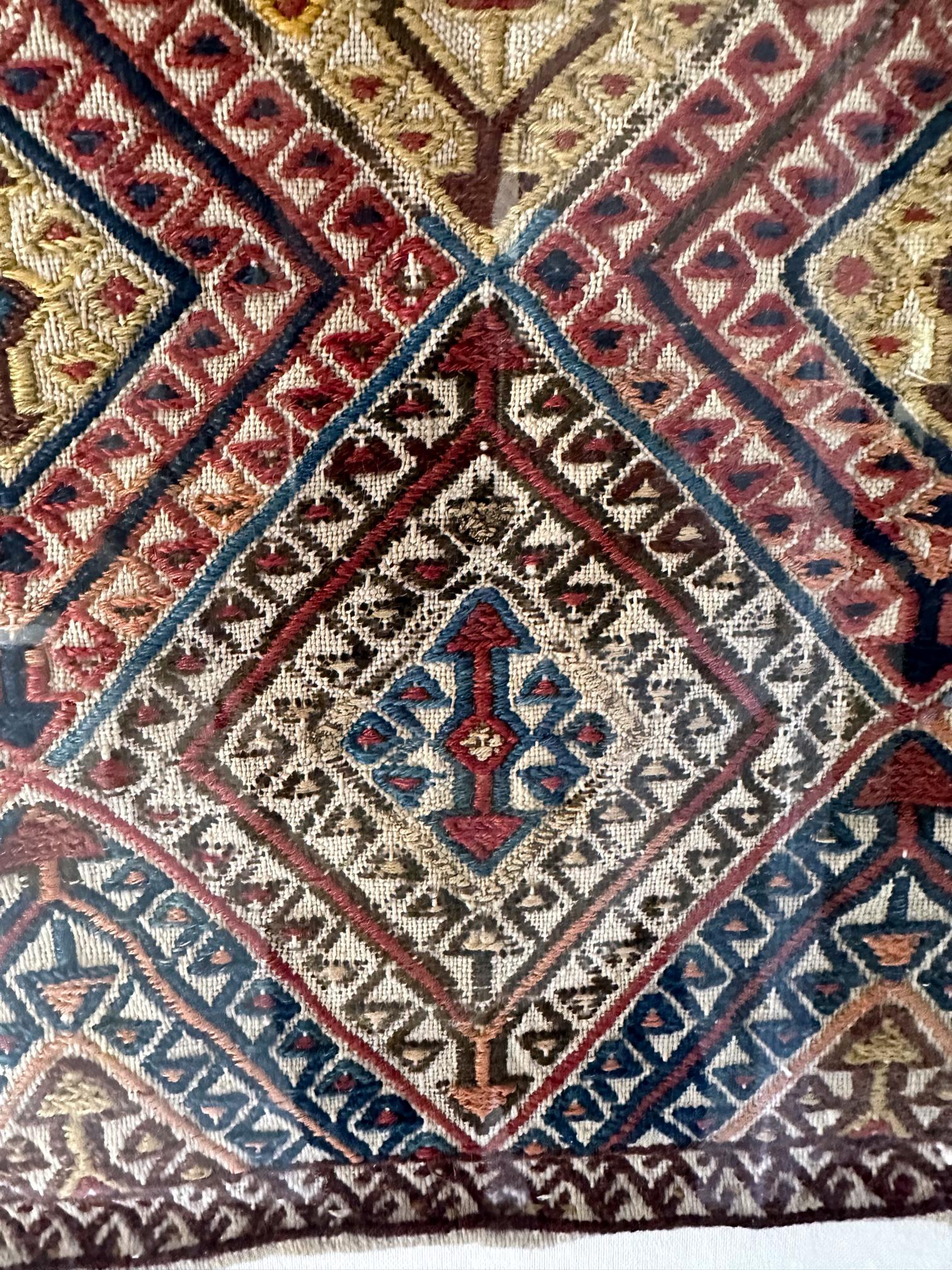 Framed Antique Woven Anatolian Woven Textile For Sale 3