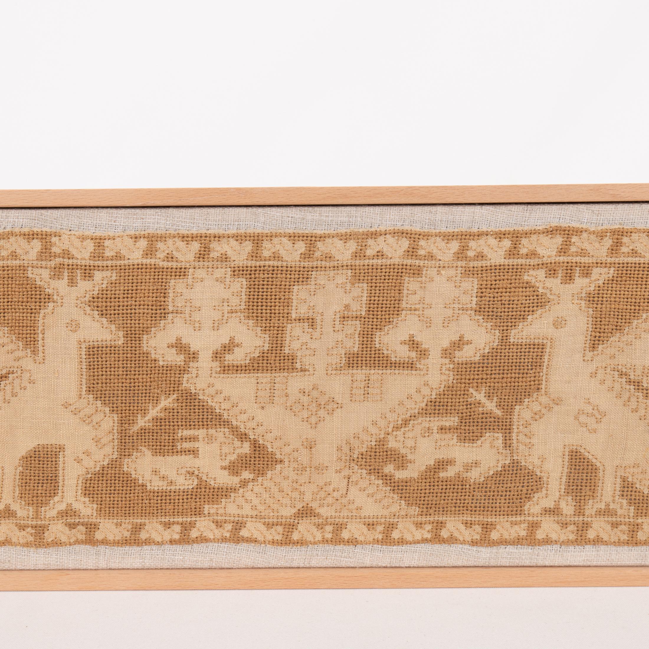 Framed AntiqueItalianEmbroidery Fragment , 19th C. In Good Condition For Sale In Istanbul, TR