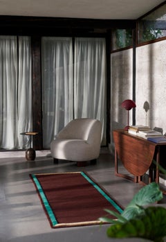 Tappeto AP14 con cornice, prugna, disegnato da All The Way To Paris per AT&T