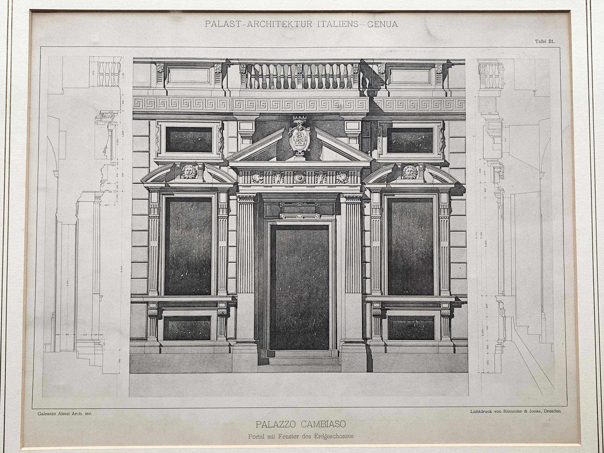 Framed Architectural Engravings, a Set of 10 11