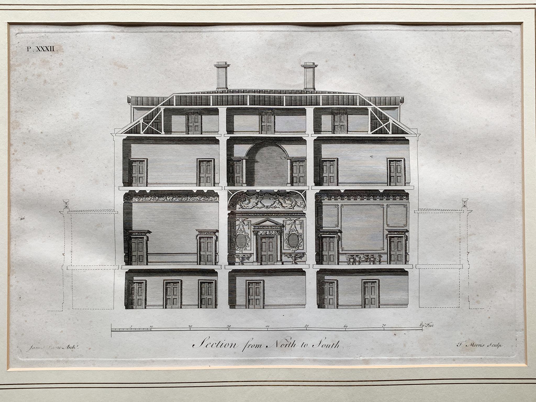 Framed Architectural Engravings, a Set of 10 1