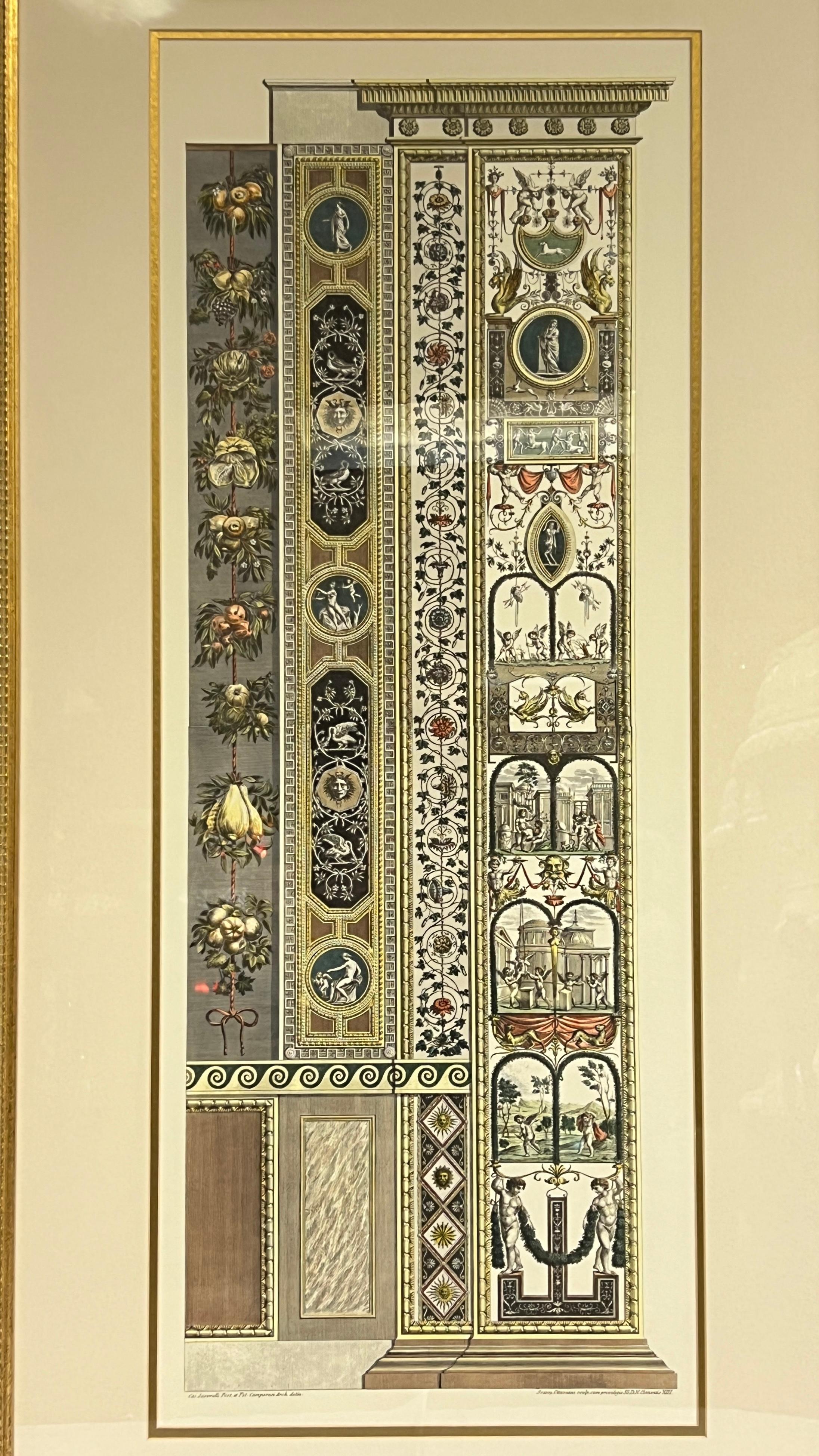 Wood Framed Architectural Print of Raphael's Loggia in the Vatican