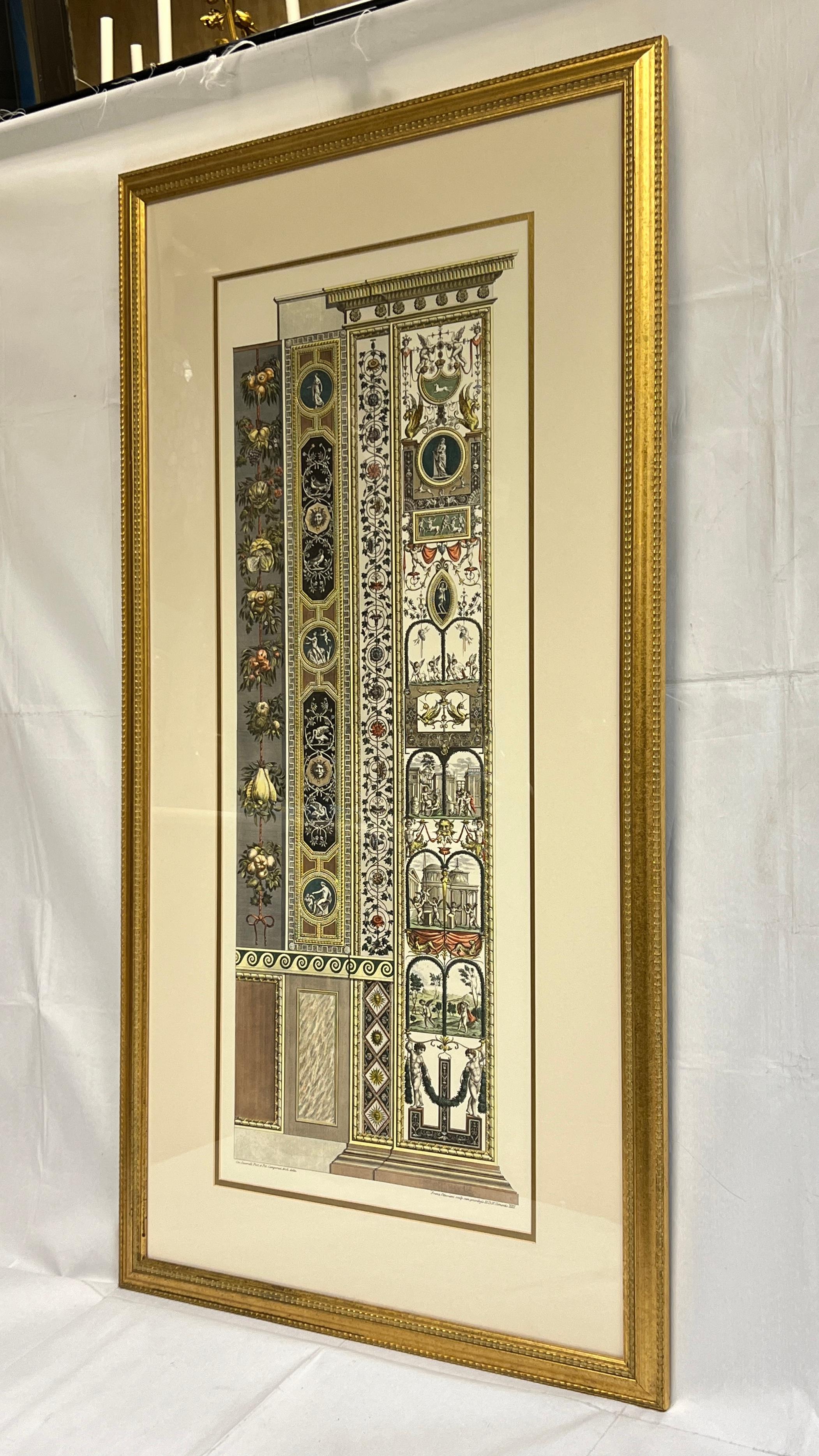 Framed Architectural Print of Raphael's Loggia in the Vatican 1