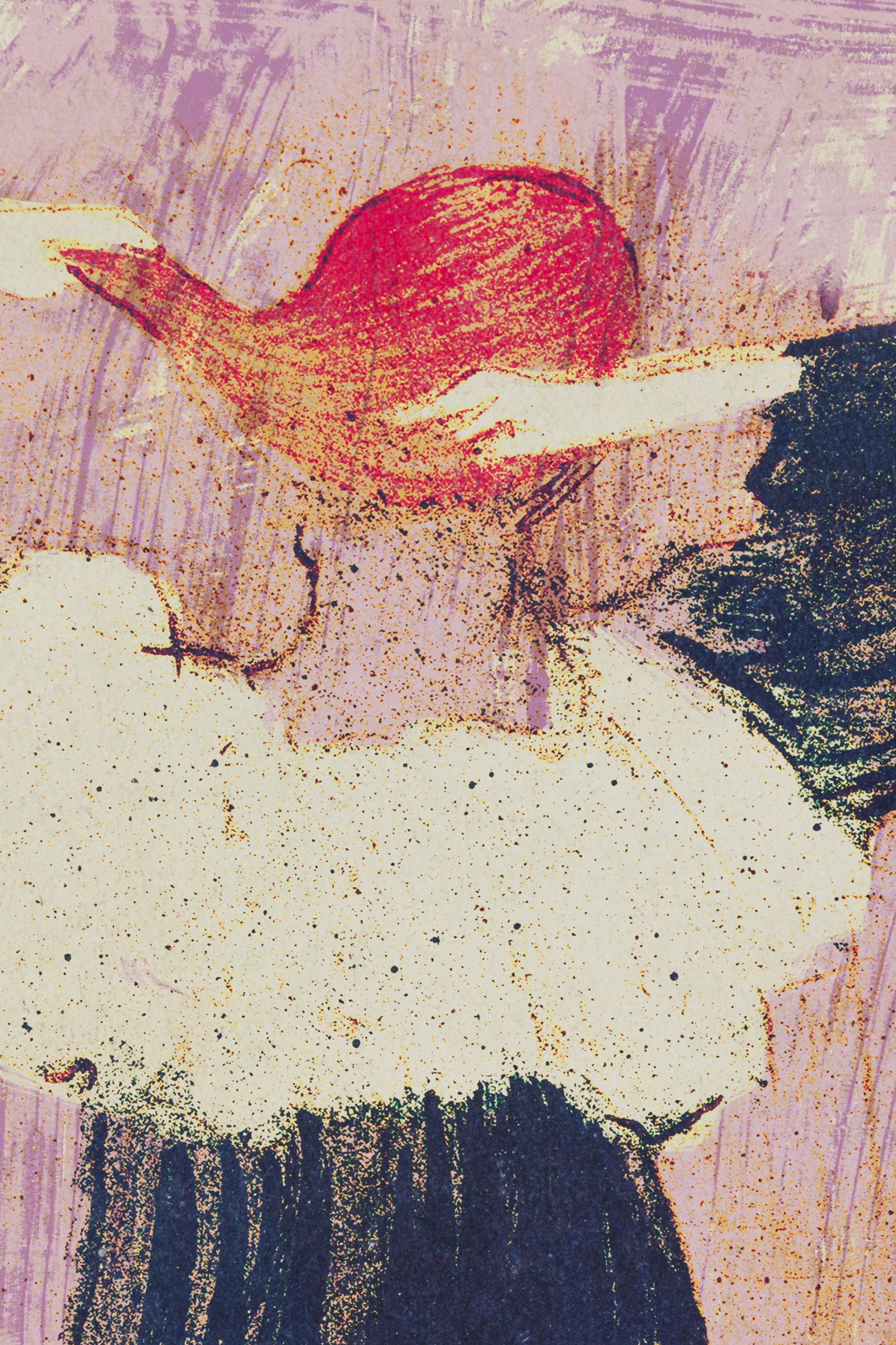 Framed Art Nouveau Style Abstract Genre Scene Print of a Woman in a Bedroom (Unbekannt) im Angebot