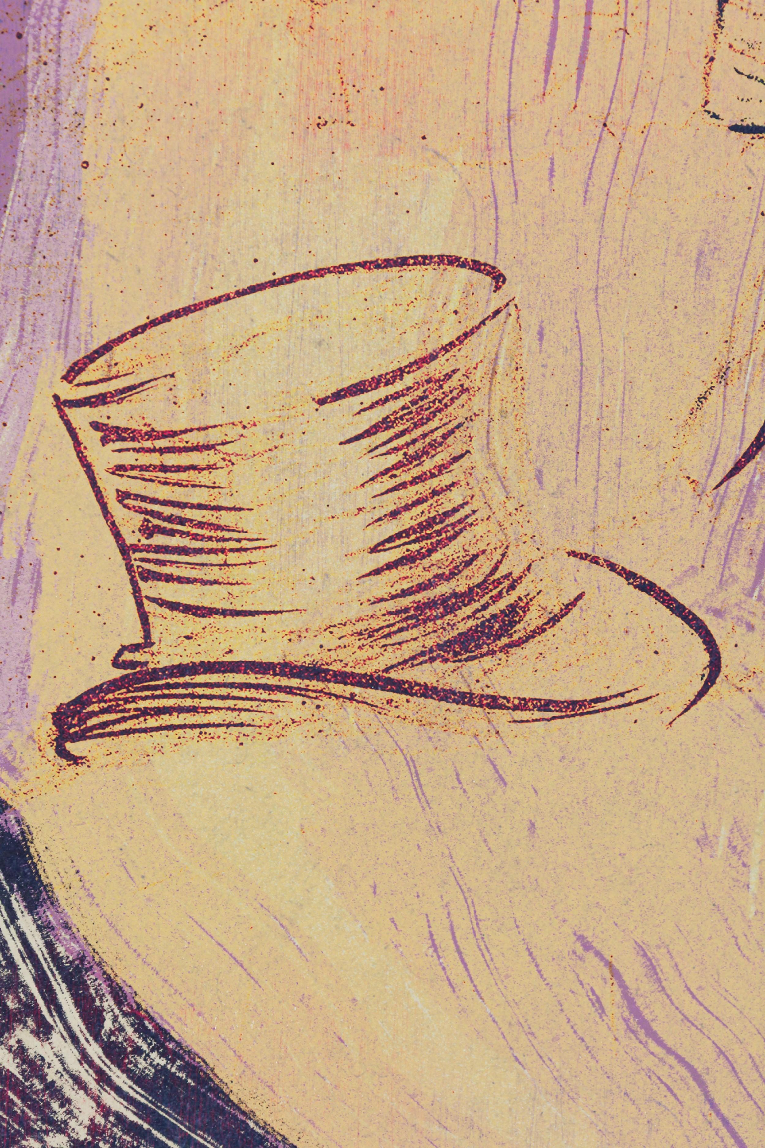 Framed Art Nouveau Style Abstract Genre Scene Print of a Woman in a Bedroom im Zustand „Gut“ im Angebot in Queens, NY