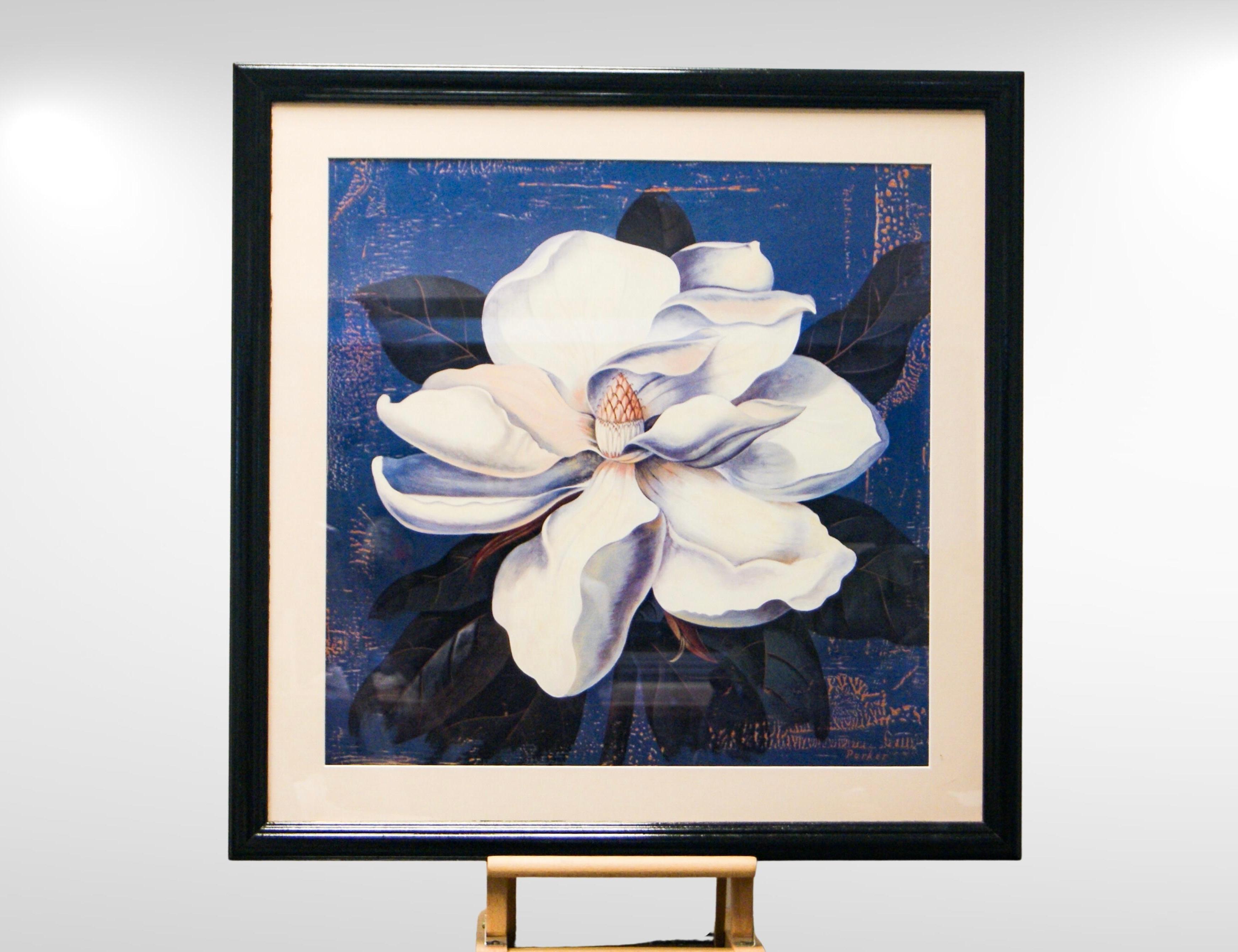 Other Framed Art Prints by Curtis Parker Glowing Magnolia & Glowing White Rose For Sale