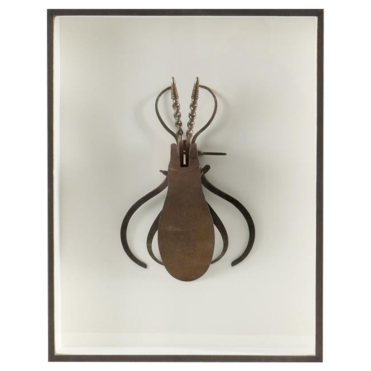 Gerahmte Assemblage-Insekten-Skulptur