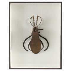 Gerahmte Assemblage-Insekten-Skulptur