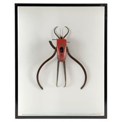 Sculpture d'assemblage encadrée