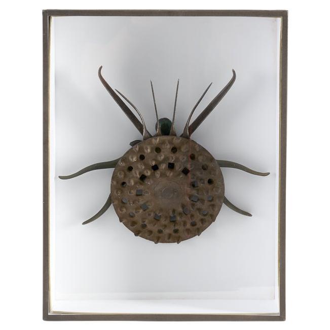 Gerahmte Assemblage-Skulptur mit Insektenmuster