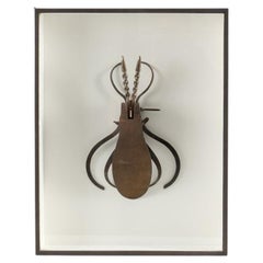 Sculpture d'insectes encadrée