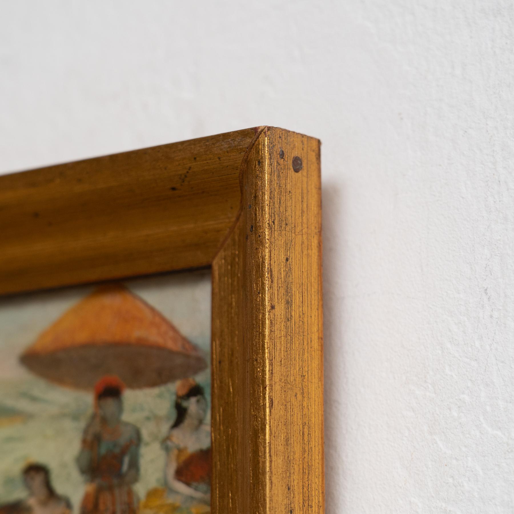 Framed Barnished Print After Edgar Degas – Vibrant Colors, circa 1980 For Sale 3