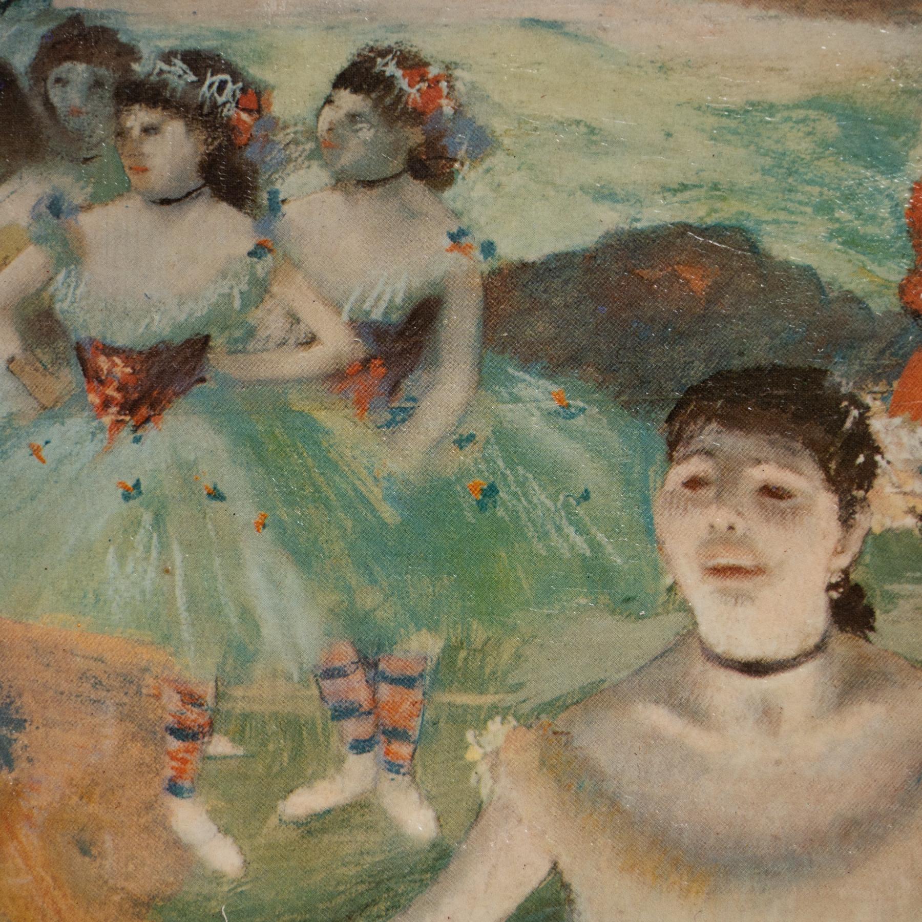Wood Framed Barnished Print After Edgar Degas – Vibrant Colors, circa 1980 For Sale