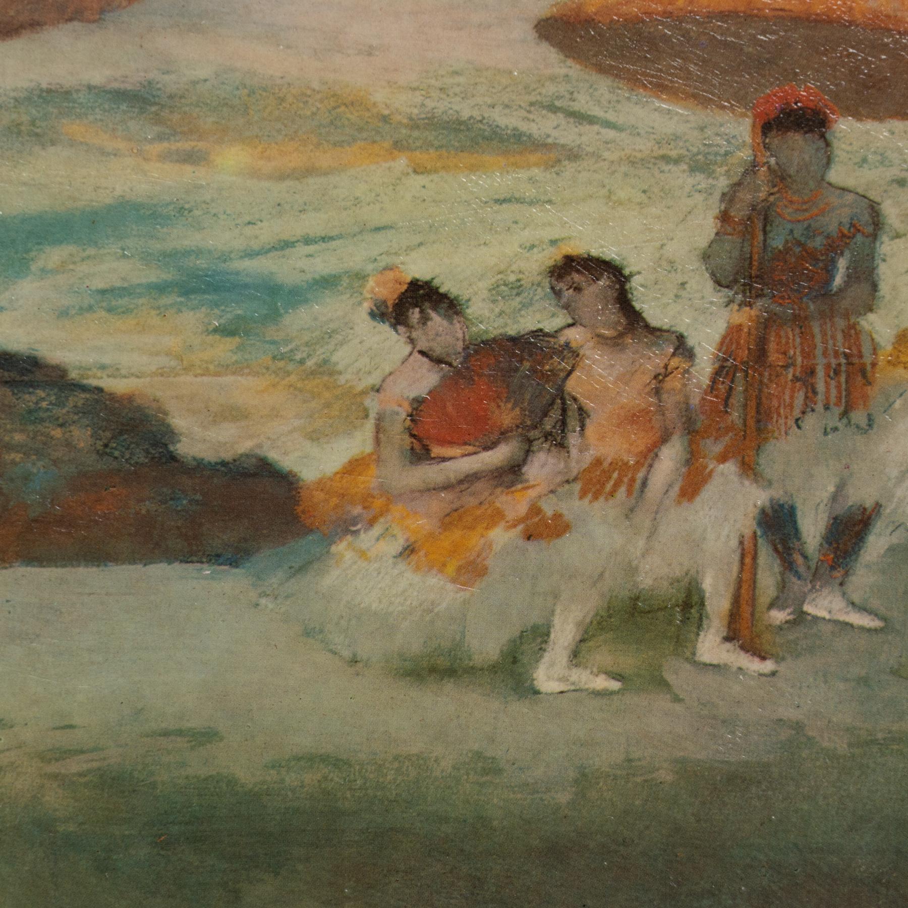 Framed Barnished Print After Edgar Degas – Vibrant Colors, circa 1980 For Sale 1