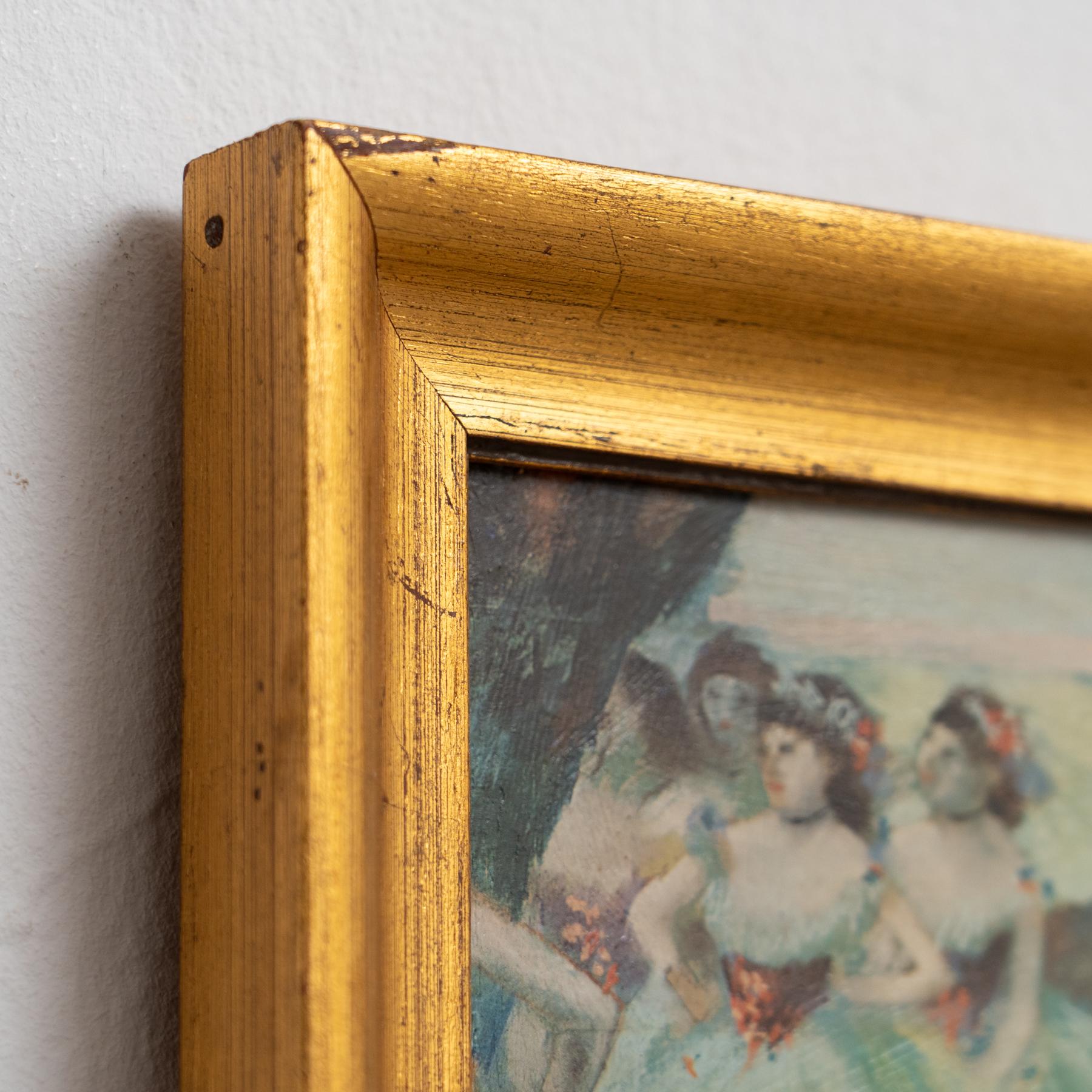 Framed Barnished Print After Edgar Degas – Vibrant Colors, circa 1980 For Sale 2